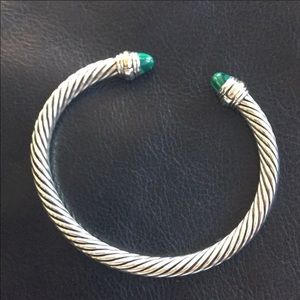 David Yurman Malachite Cable Bracelet